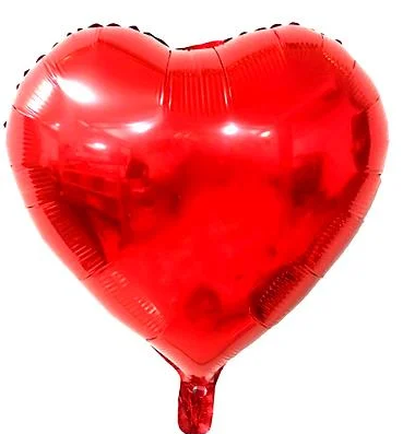 Kalp Kırmızı Renk Folyo Balon 24 İNC